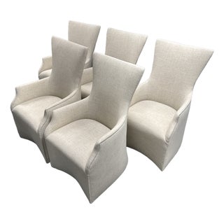 Signature Designs for Artistica Home Juliet Armchairs + Casters, Set of Five For Sale