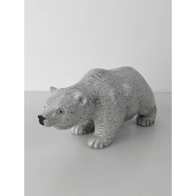 Ceramic Polar Bear Sculpture by Oscar Hartung for Ego Stengods, 1970s For Sale - Image 7 of 7