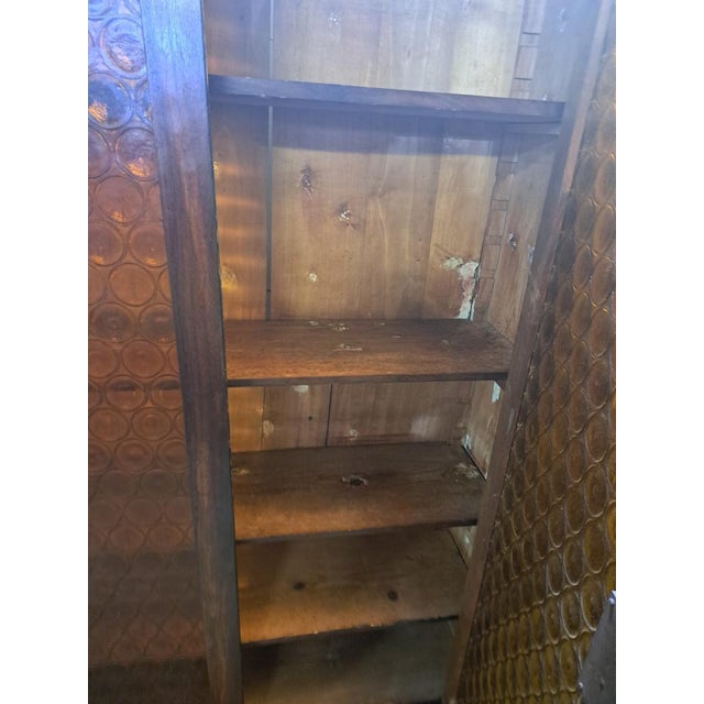 Industrial Display Cabinet in Walnut For Sale - Image 4 of 5
