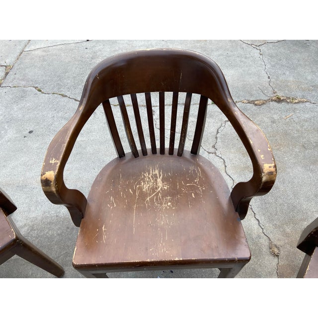 Antique Walnut Court Lawyers Desk Chairs Need Restoring Good Bones For Sale - Image 11 of 12