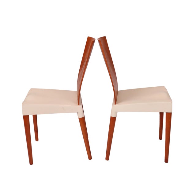 Philippe Starck for Kartell "Miss Trip" Side Dining Chairs in Tan - A Pair For Sale In Chicago - Image 6 of 11