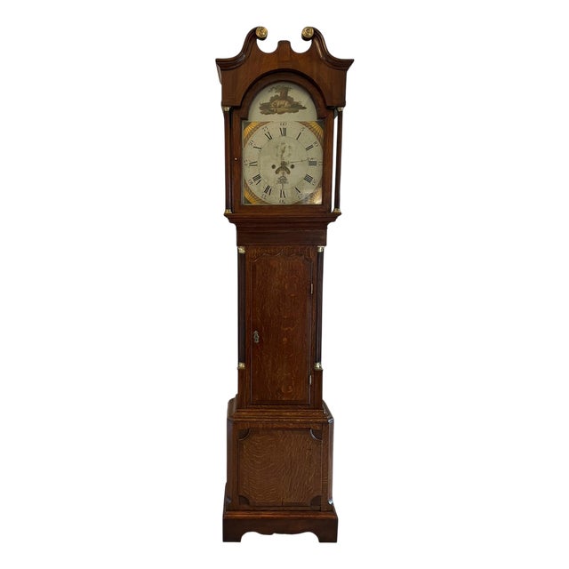 Antique George III Oak Longcase Clock by Walker of Nantwich, 1800 For Sale
