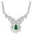 11 Ct Pear Shape Zambian Natural Emerald & 17 Ct Diamond Necklace 18 Karat Gold For Sale