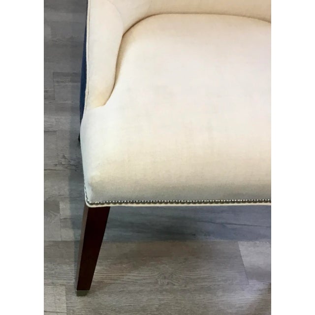 Lillian August Lillian August Transitional Ivory and Blue Thayer Dining Chair/Desk Chair U101-D1 For Sale - Image 4 of 7