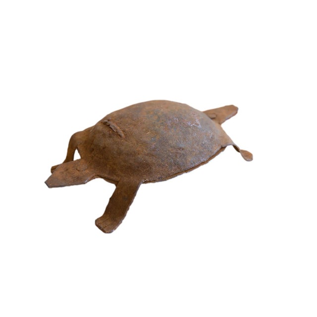 Brown Vintage African Iron Turtle For Sale - Image 8 of 8