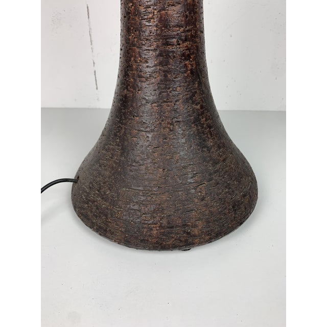 Brown Mid-Century Brutalist Dutch Ceramic Mushroom Floor Lamp, 1960s For Sale - Image 8 of 11