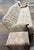 Wood French Provincial Style Tufted Sofa, Chair and Footstool For Sale - Image 7 of 8