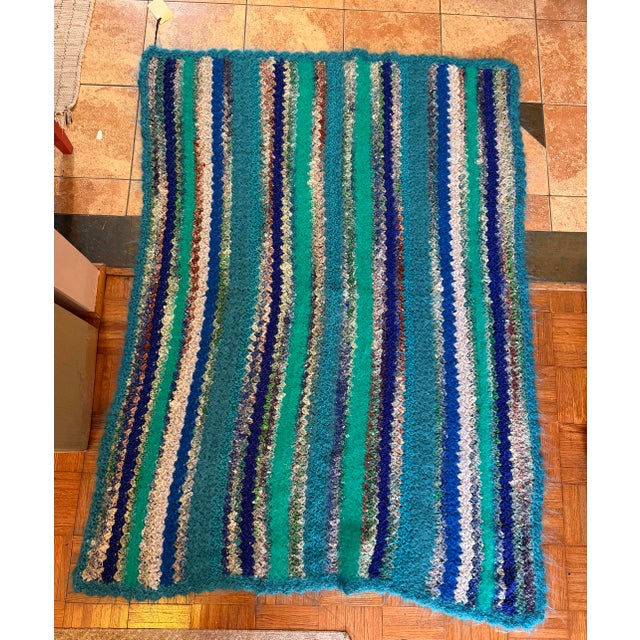 Arts & Crafts New Old Stock Studio Textile Throw For Sale - Image 3 of 12