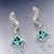 Natural Aquamarine Diamond Earrings 14k Gold 8.15 TCW Certified For Sale - Image 10 of 13