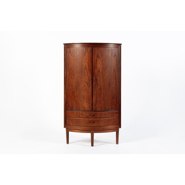 CONDITION NOTE: Drawers modified. Being sold AS-IS. See condition notes below. This vintage mid-century Danish modern teak...