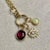 Syna Yellow Gold Three Charms with Evil Eye, Gemstones and Diamonds For Sale - Image 4 of 5