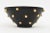 Bitossi Vintage Italian Alvino Bagni for Bitossi Black Ceramic Bowl and Vase With Gold Plated Studs, 1960's For Sale - Image 4 of 12