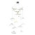 Daniel Becker 'Emily Vertikal 10' Chandelier in Matte White/Oak for Moss Objects For Sale