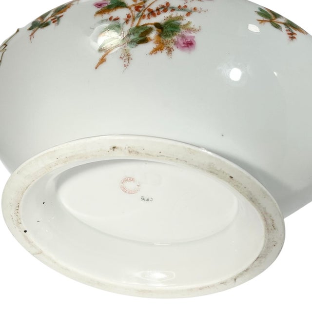 Gold 1930s French Porcelain Haviland Limoges Soup Tureen by Charles Field For Sale - Image 8 of 9