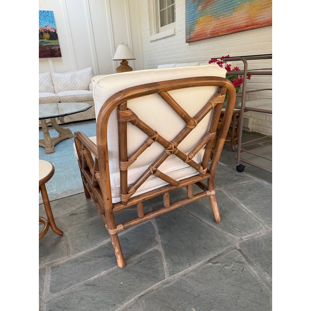 Seven Piece Vintage Set of Clark Casual Bamboo Rattan Furniture For Sale In Philadelphia - Image 6 of 18