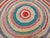 1900 - 1909 Antique American Braided Round Rug, Handwoven Folk Art, Red & Blue, 4x4 For Sale - Image 5 of 8