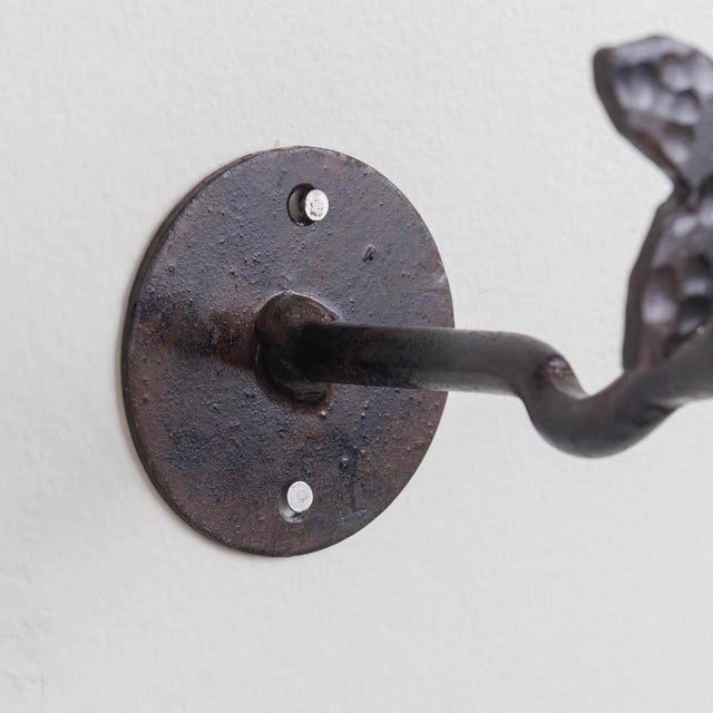 1950s Spanish Iron Flower Wall Hook For Sale - Image 10 of 11