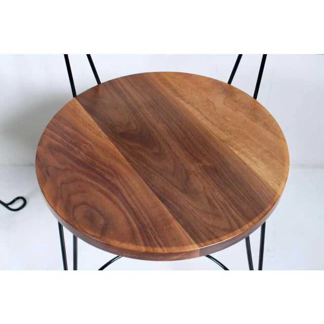 Burnt Umber 1950s Tony Paul for Rubel Set Cafe Spiral Back Wire Chairs & Table - 3 Pieces For Sale - Image 8 of 12