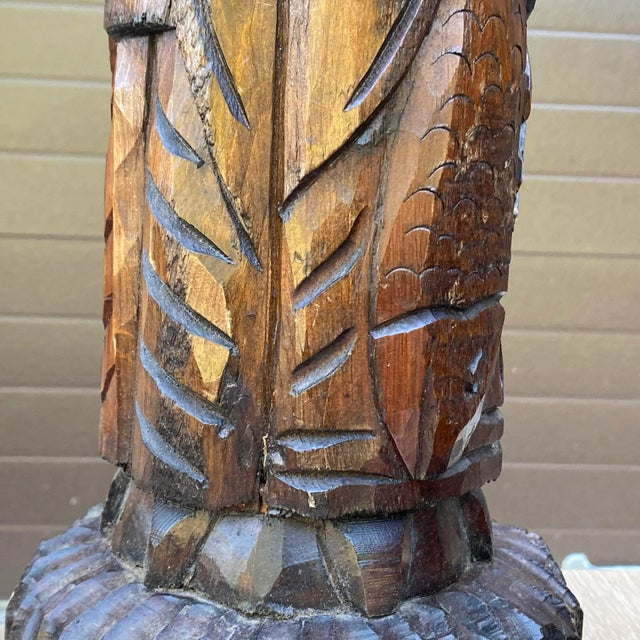 Scandinavian Carved Figural Lamps - a Pair For Sale - Image 9 of 12