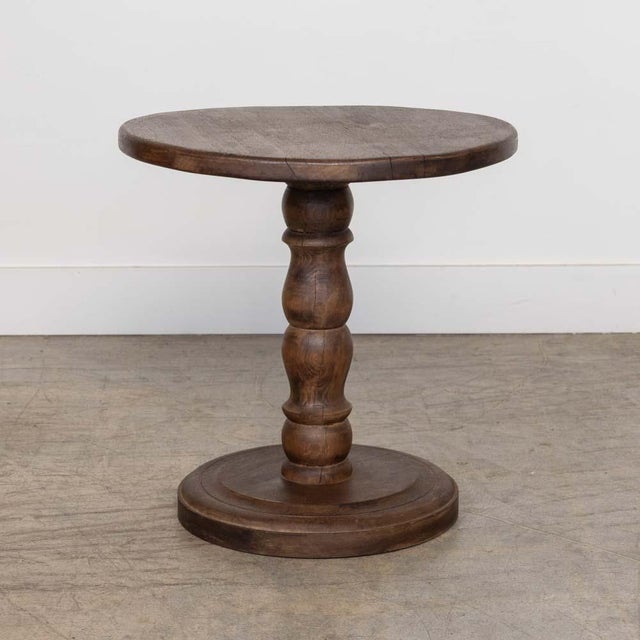 French Petite French Carved Wood Side Table For Sale - Image 3 of 12