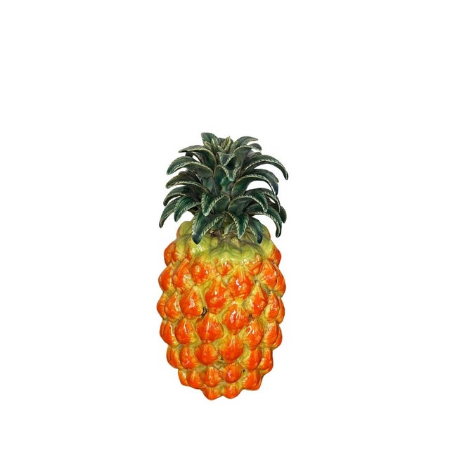 Glazed Ceramic Pineapple Sculpture, 1960s For Sale - Image 3 of 6