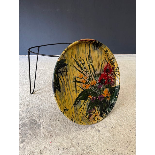 Vintage French Tripod Tray Side Table, 1950s For Sale - Image 12 of 16