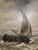 Dutch Artist, Boats at Sea, 1800s, Oil on Canvas For Sale - Image 13 of 14
