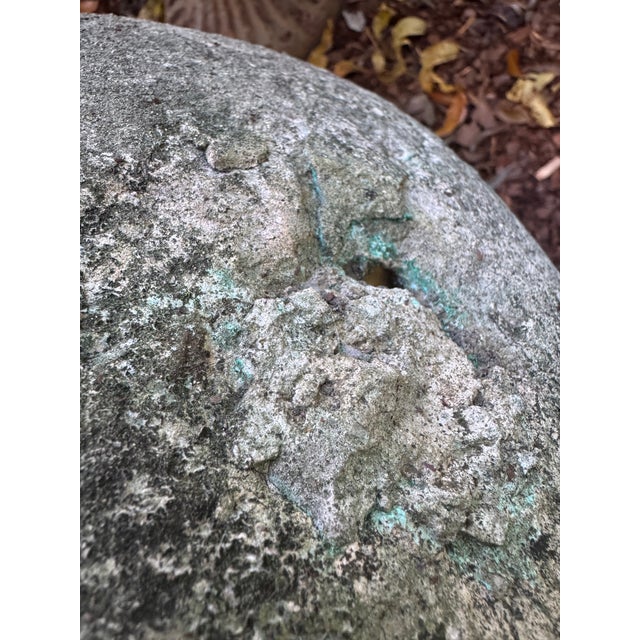 Antique French Biot jar in rare smaller size. Wonderful patina. Single closed craze on lip and one open pit on the lower...