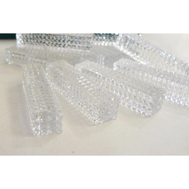 Knife Holders Cut Into Small Facets in Lorraine Crystal, 1950s, Set of 12 For Sale - Image 10 of 15