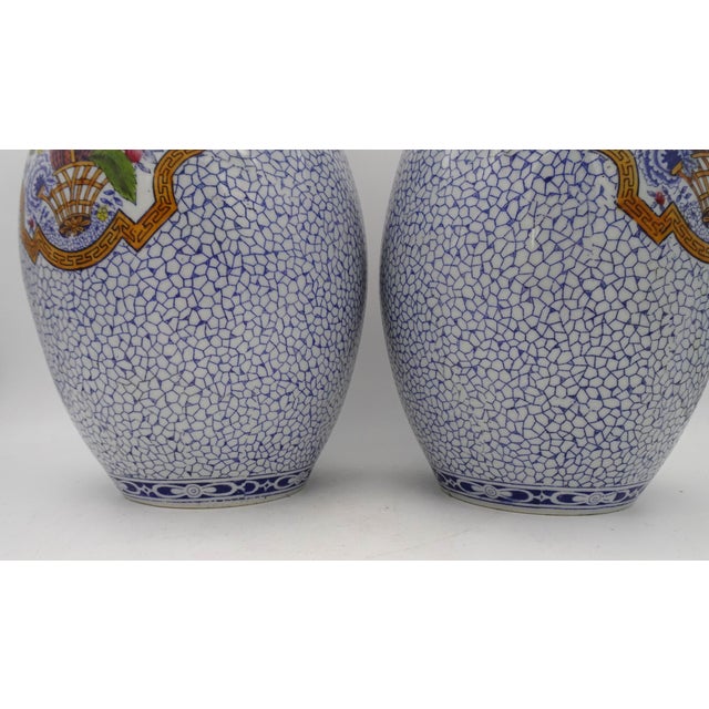Antique Japanese Porcelain Vases from Petrus Regout Maastricht, Holland, 1890s, Set of 2 For Sale - Image 6 of 10