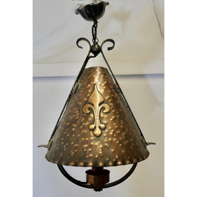 French Arts and Crafts Gothic Copper Lantern, 1890s For Sale - Image 9 of 9