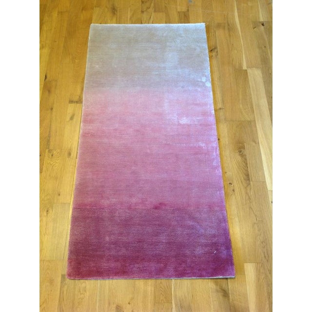 Silky White & Pink Ombre Rug 2' X 4' Chairish