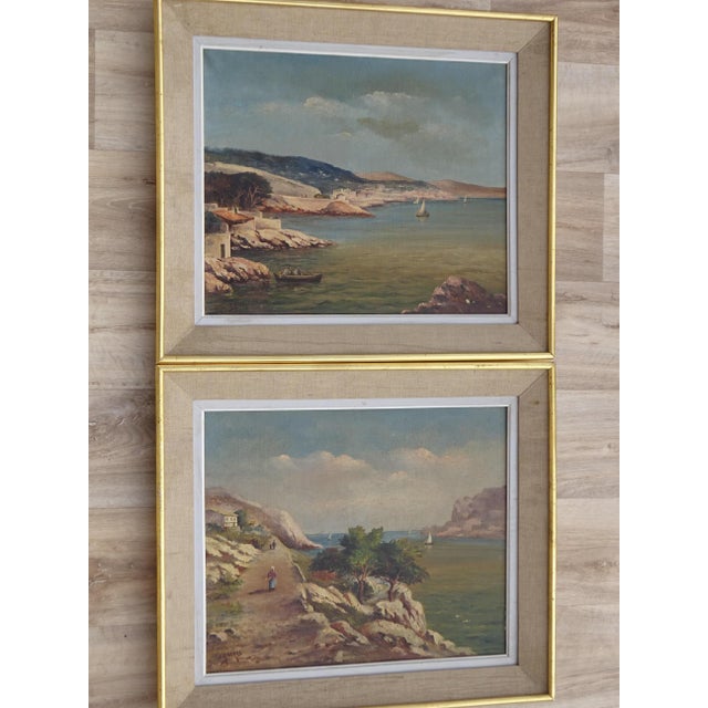 Alberti, Mediterranean Landscape, 1800s, Oil on Canvas, Framed For Sale - Image 9 of 15