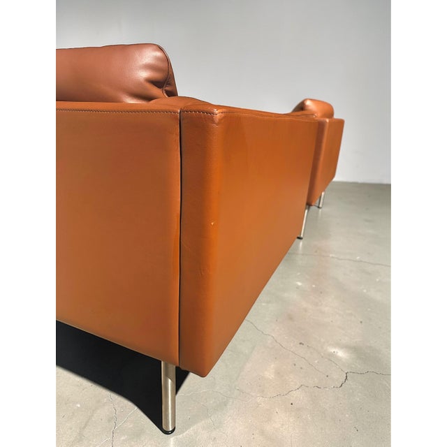 Herman Miller Leather Bolster Club Chair For Sale - Image 12 of 12