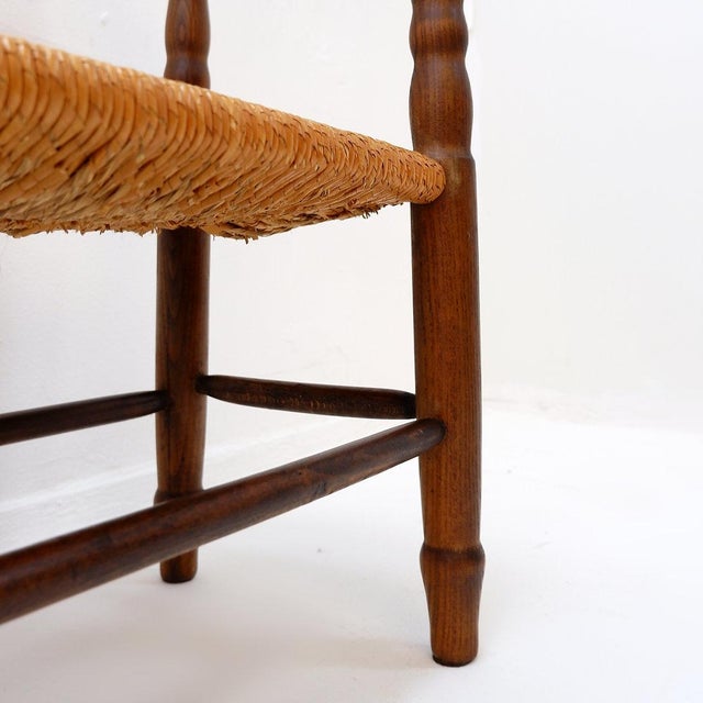 Rustic French Fireplace Bench in Fruitwood For Sale - Image 3 of 15