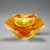 1960s Stunning Ochre ashtray or catchall in Murano sommerso glass by Flavio Poli for Seguso. Made in Italy. No chips or...