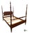 American Vintage Link Taylor Traditional American Style Mahogany Full Size Four Poster Bed For Sale - Image 3 of 8