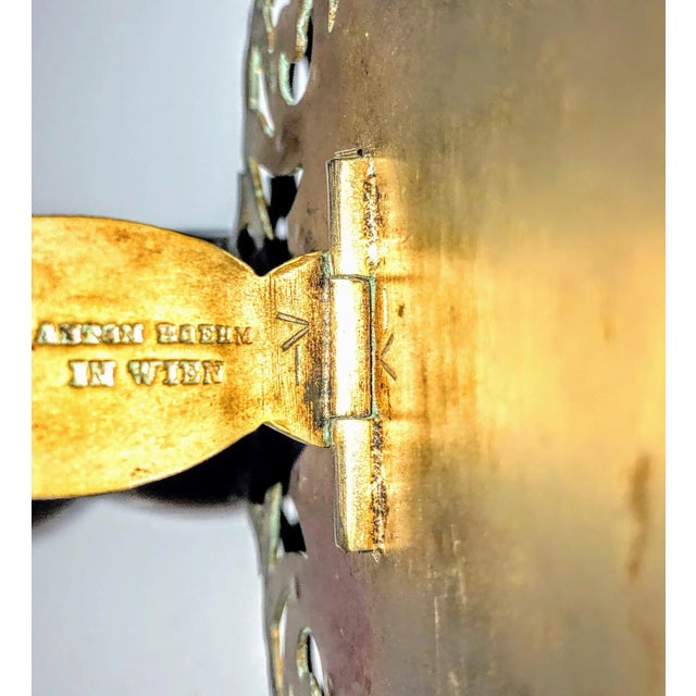Metal Late 19th Century Rare Anton Boehme Frame With Napoleon II Miniature Portrait Painting For Sale - Image 7 of 8