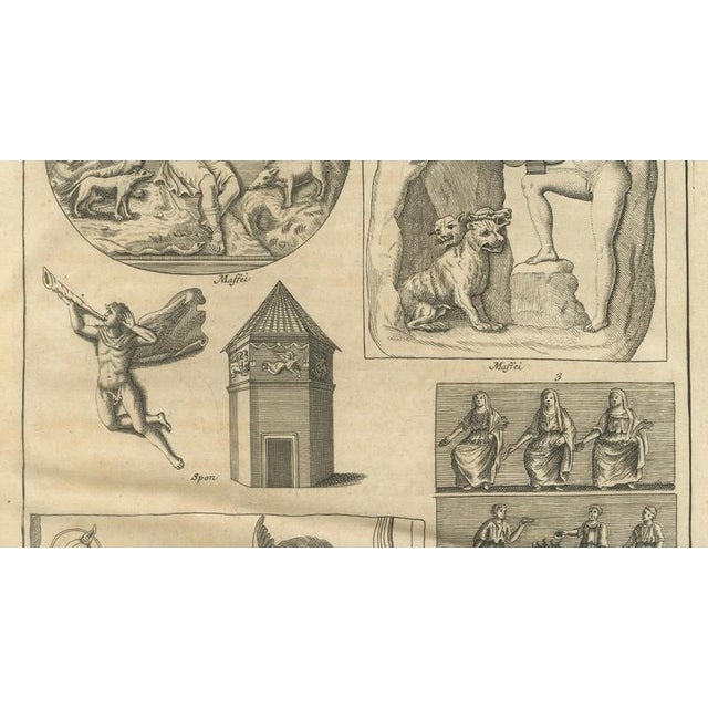 After Bernard de Montfaucon, Classical Sculpture Studies, 1721, Engraving For Sale - Image 6 of 9