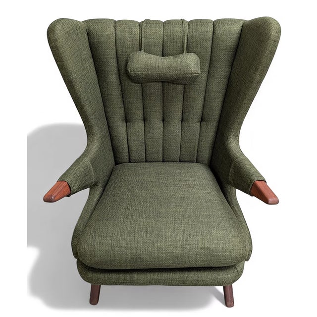 Beautiful “Papa Bear” Lounge Chair designed by Svend Skipper for Skipper Møbelfabrik in Denmark circa 1950's. This model...