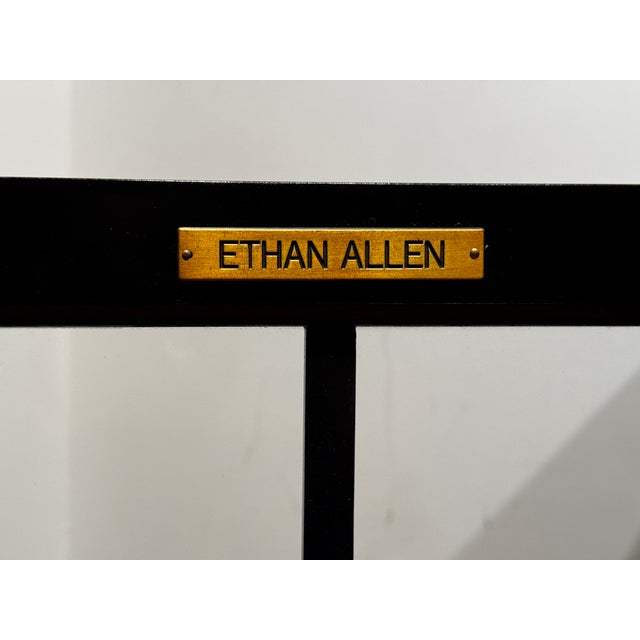 2010s Ethan Allen Ming Small Media Cabinet in Aged Ember Black, 2017 For Sale - Image 5 of 18