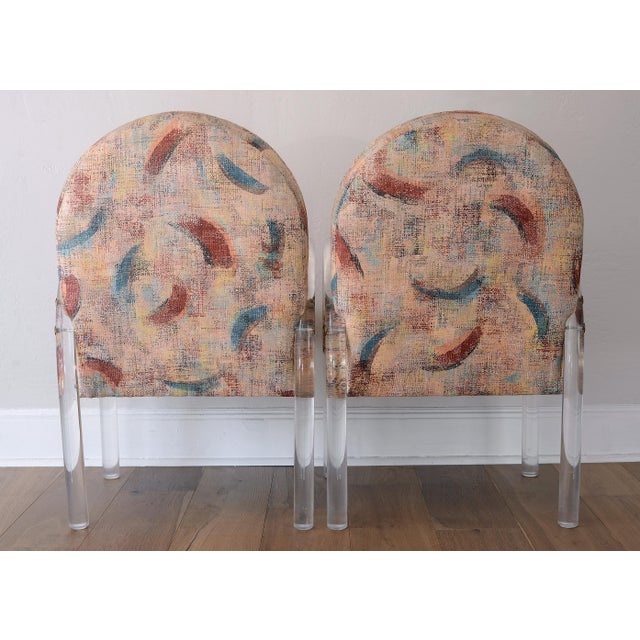 Vintage 1970s Leon Rosen Waterfall Lucite Armchairs for Pace Collection - A Pair For Sale In San Francisco - Image 6 of 15
