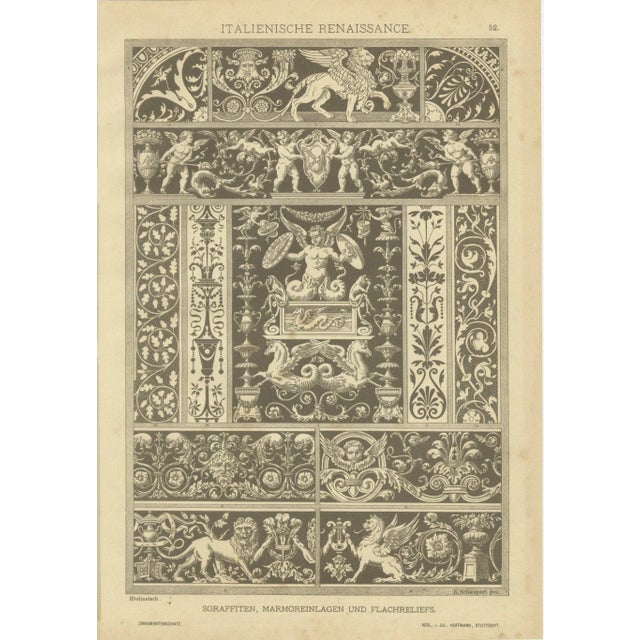 Italian Renaissance Decorative Art Plates, 1887, Paper, Set of 3 For Sale - Image 3 of 5