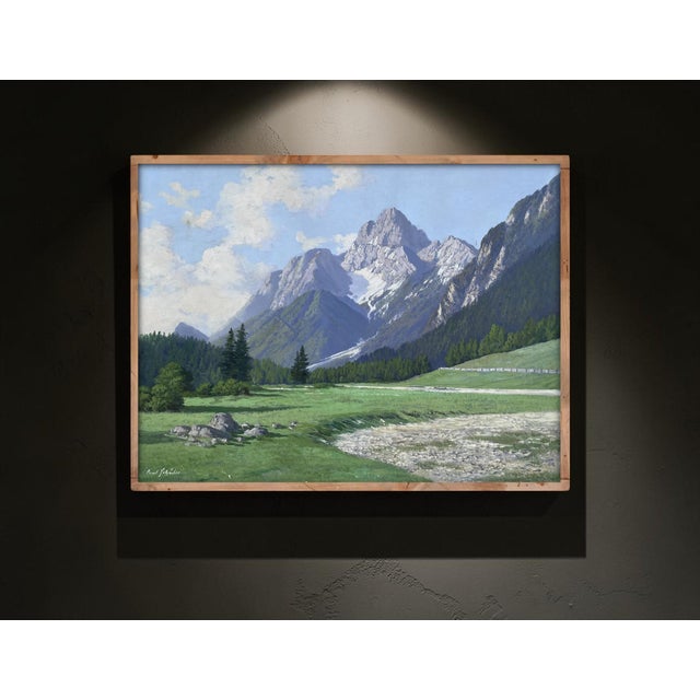 Croda Rossa d’Ampezzo – Paul Schuler View of Croda Rossa d’Ampezzo from Carbonin, a painting by Paul Schuler. A large-...