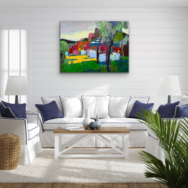 Abstract Contemporary Abstract Original Oil Painting For Sale - Image 3 of 12