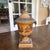 Chestnut Antique Early 19the Century Dutch Tole Covered Urn With Ochre in Painted Design For Sale - Image 8 of 9