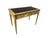 This vintage Baker Furniture writing desk features an original mottled leather writing surface, three drawers with a...