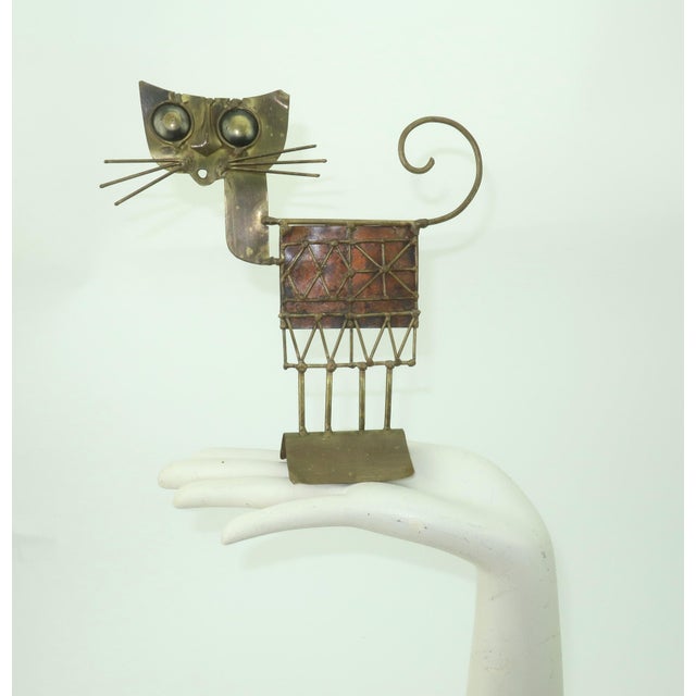 Jarc French Brutalist Metal Cat Sculpture, 1970's For Sale - Image 14 of 14