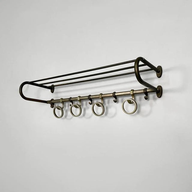 Italian Art Deco Metal Wall Coat Rack, 1930s For Sale - Image 13 of 13