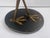 Hollywood Regency Vintage Korean Black and Gold Heron Sculpture on Oval Base, 13” For Sale - Image 3 of 11